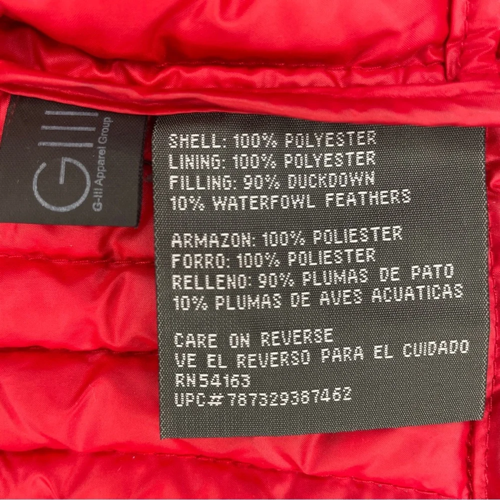 Kenneth Cole Reaction Packable Down Puffer Jacket - Red - Picture 15 of 16